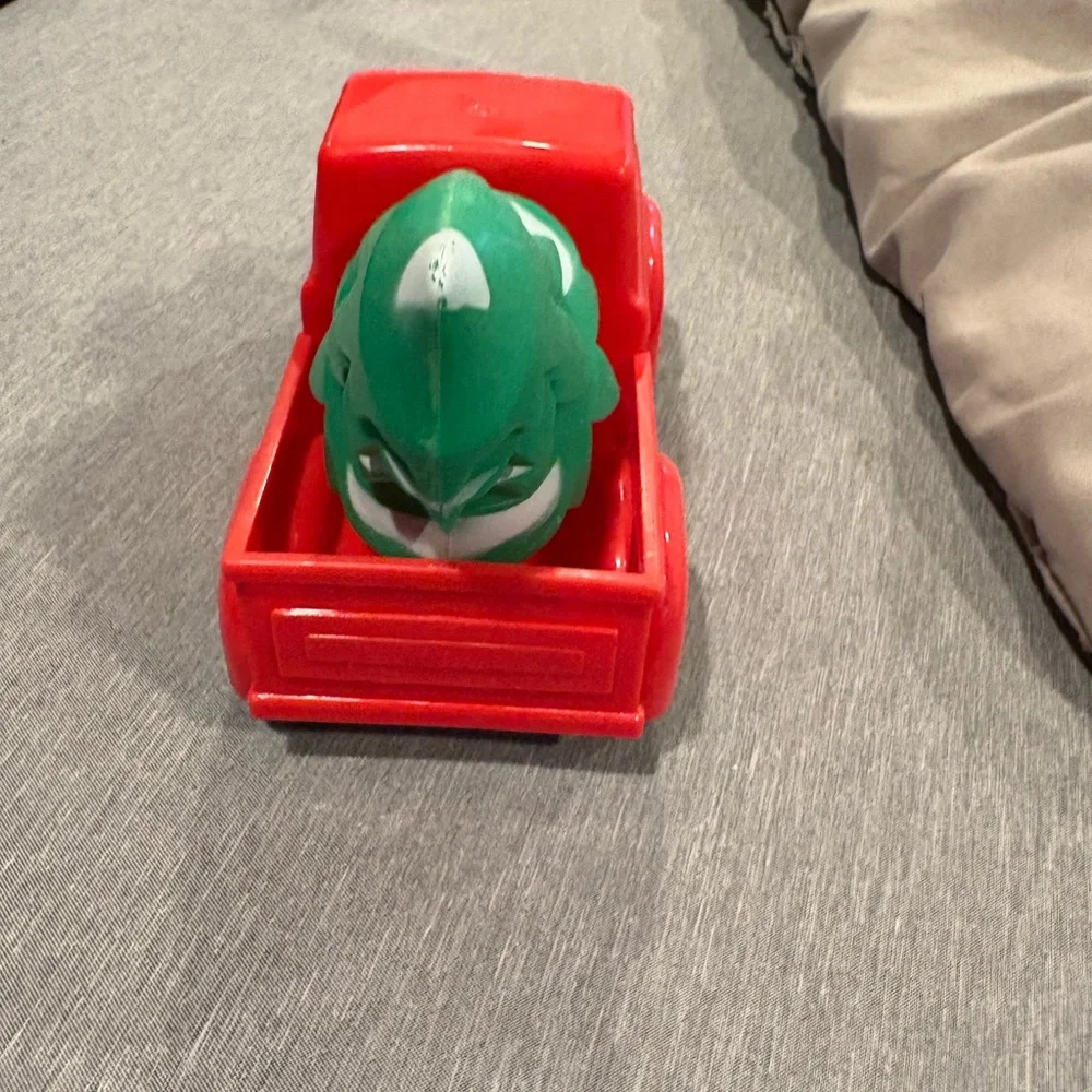 Red Toy Truck with Green Tree